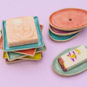 Ceramic soap dish - square