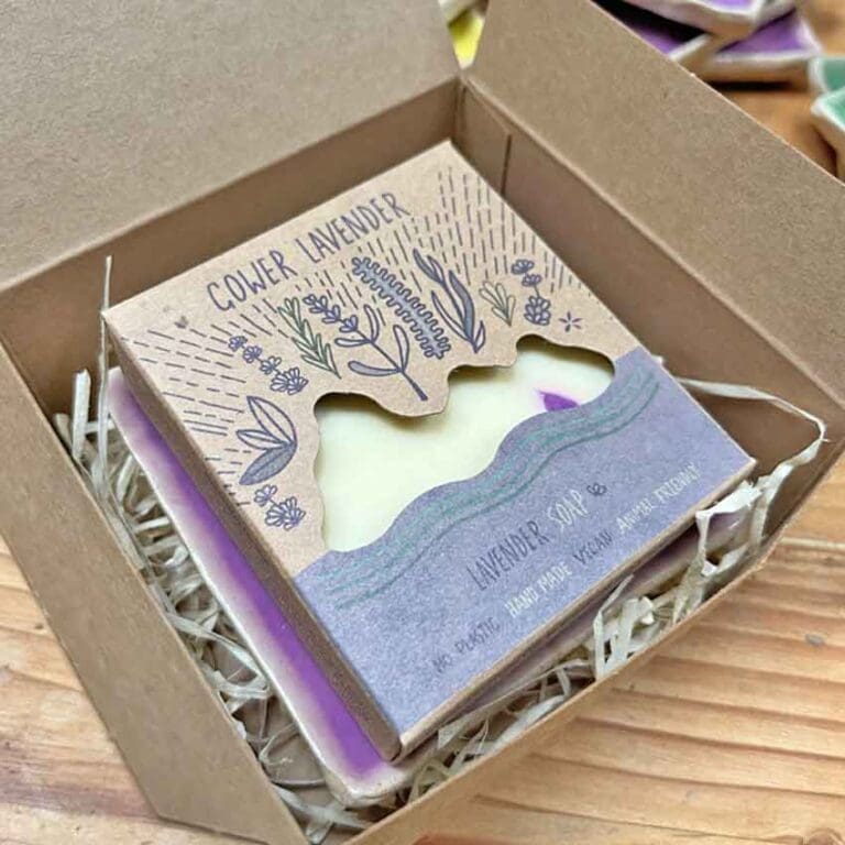 Ceramic dish & soap gift set large