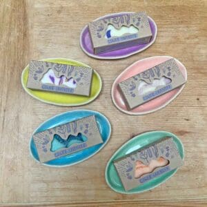Ceramic soap dish - oval