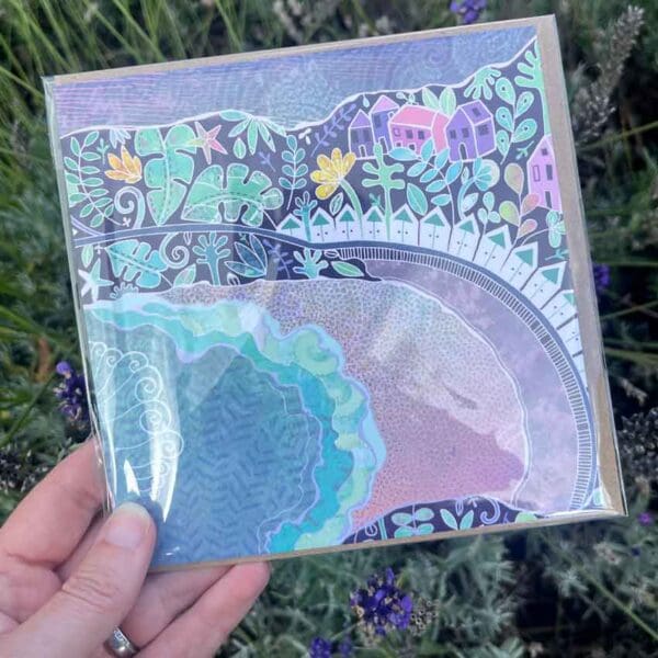 Greeting card - Langland Beach by Hannah Davies - Image 3