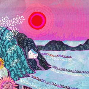 Greeting card - Worm's Head Hut by Hannah Davies