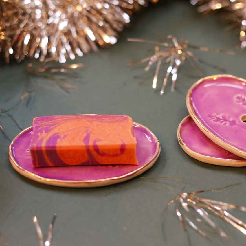 Christmas Soap & Ceramic Dish Gift Set - Image 4